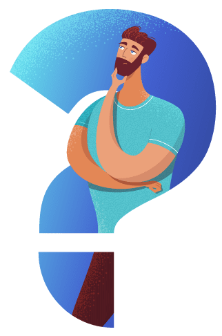 question mark man questioning things