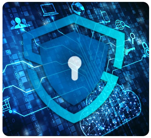total secure technology networking cloud protection icon